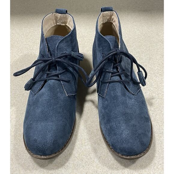 SPRING STEP Suede Leather Ankle Booties Women's Size EU 39/US 8.5 'Morgana' Navy - Picture 2 of 10